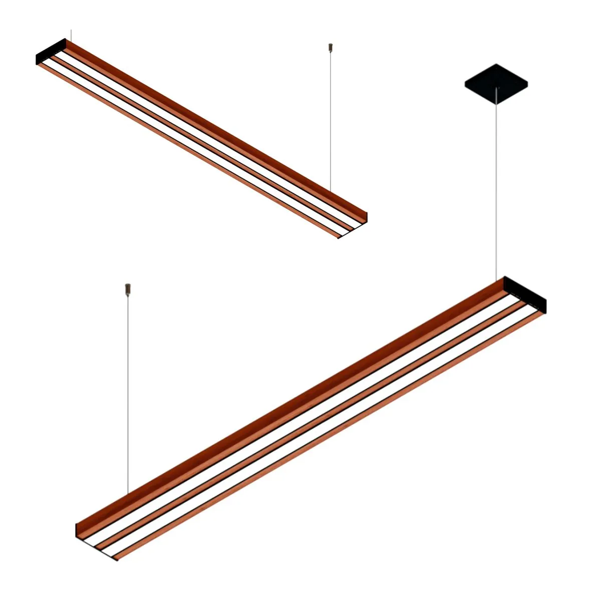Pendente Led Sardonica 36w 4000lm Bivolt Madeira Maciça
