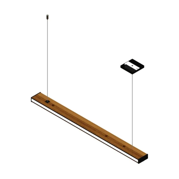 Pendente Led Topázio 36w 4000lm Bivolt Madeira Maciça - Imagem 4