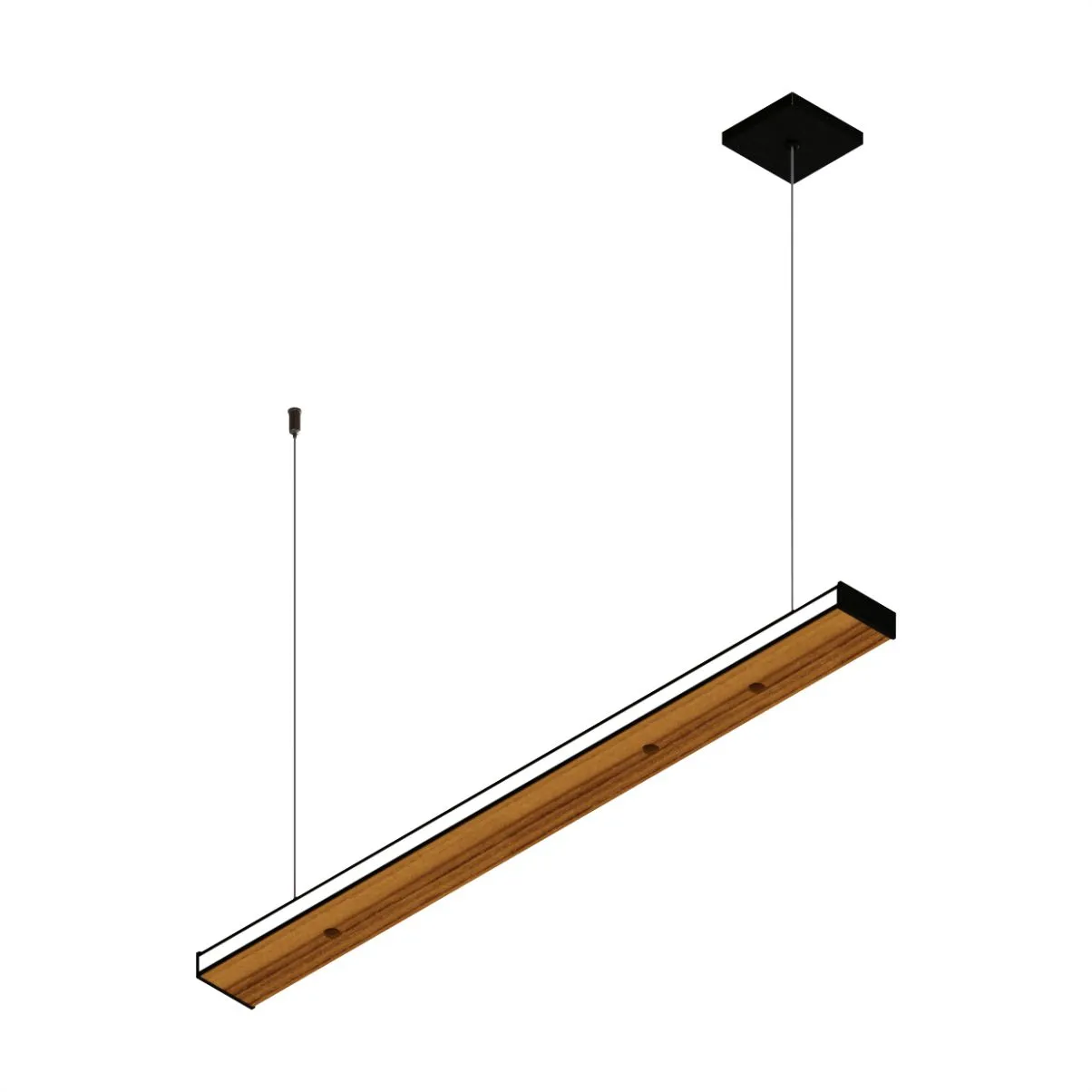Pendente Led Topázio 36w 4000lm Bivolt Madeira Maciça
