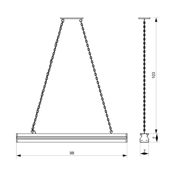 Pendente Led Turquesa 36w 4000lm Bivolt Madeira Maciça - Imagem 5