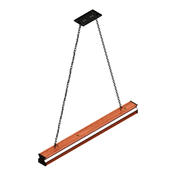 Pendente Led Turquesa 36w 4000lm Bivolt Madeira Maciça - Imagem 3
