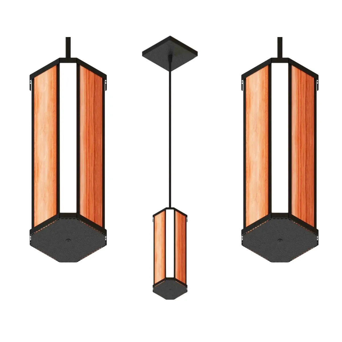 Pendente Led Ágata Canto 18w 2000lm Bivolt Madeira Maciça