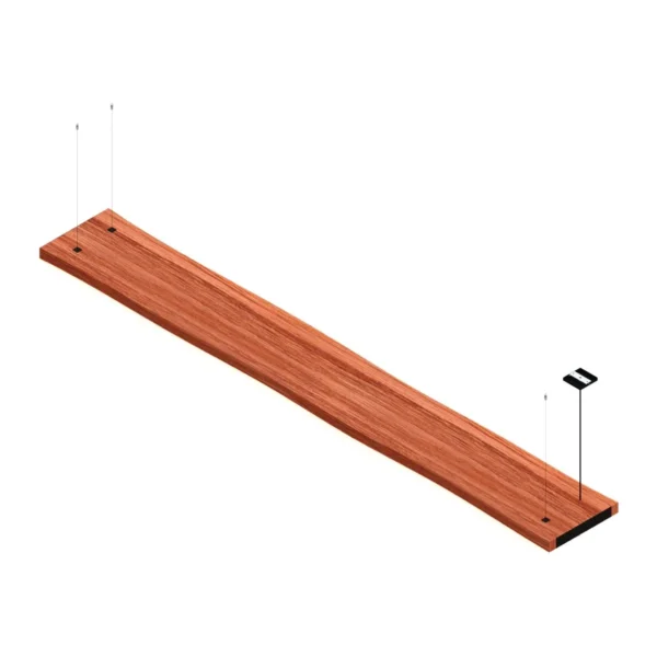 Pendente Led Atria 72w 8000lm Bivolt Prancha Madera De Pinus - Imagem 4