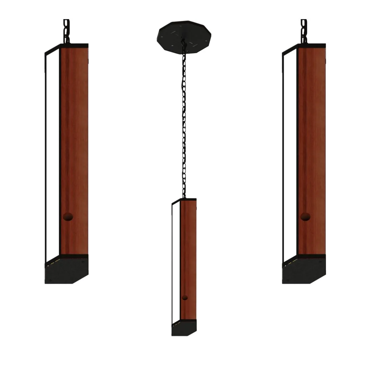 Pendente Led Havaí 36w 4000lm Bivolt Madeira Maciça