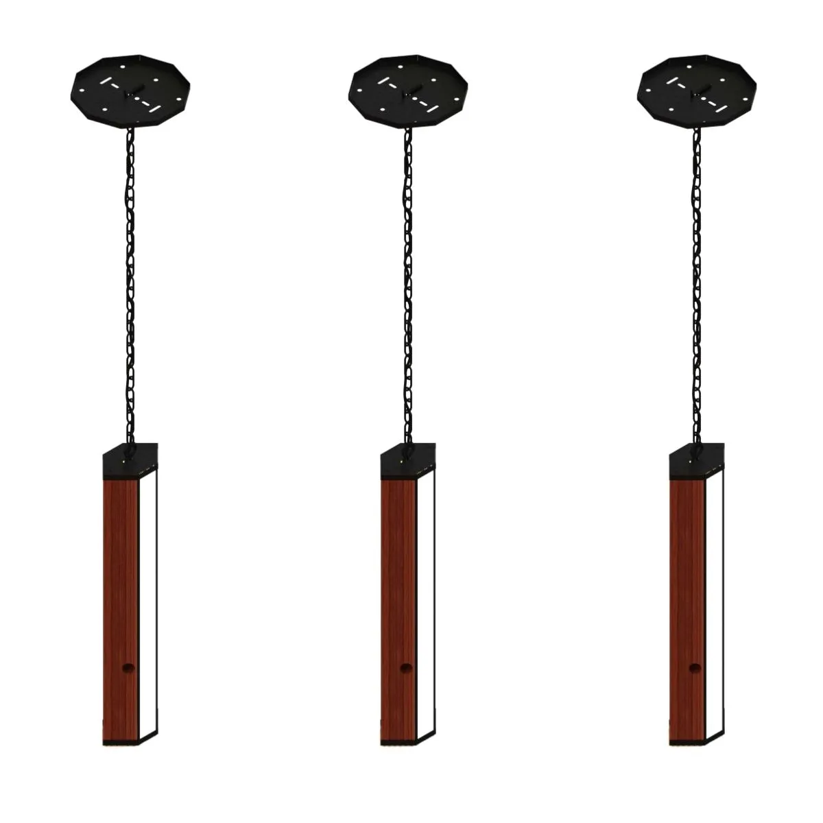 Pendente Led Havaí 36w 4000lm Bivolt Madeira Maciça