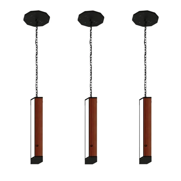 Pendente Led Havaí 36w 4000lm Bivolt Madeira Maciça - Imagem 3