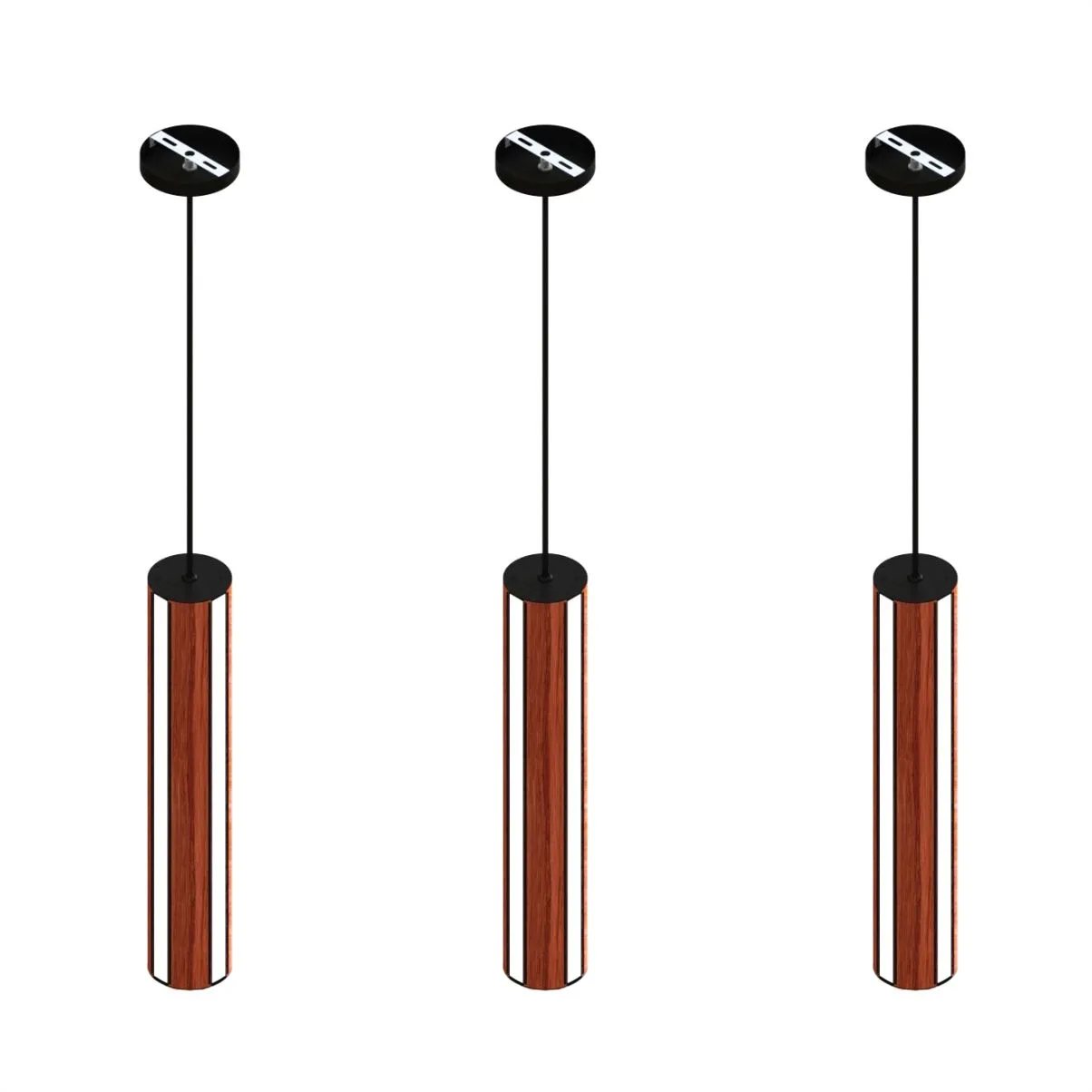 Pendente Led Michigan 36w 4000lm Bivolt Madeira Maciça