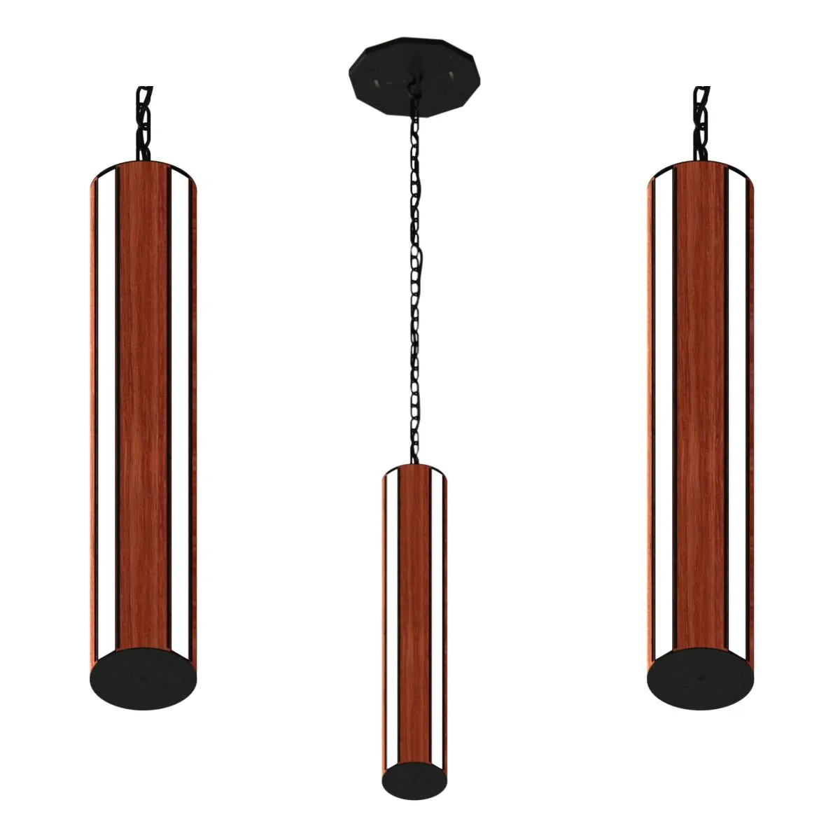 Pendente Led Michigan 36w 4000lm Bivolt Madeira Maciça