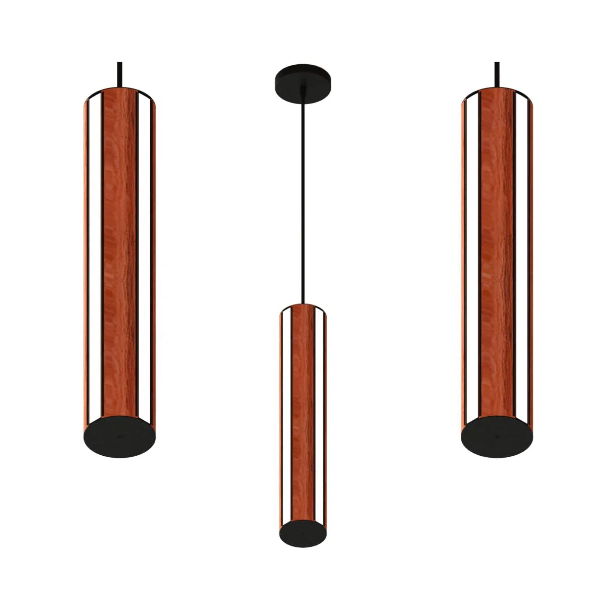 Pendente Led Michigan 36w 4000lm Bivolt Madeira Maciça