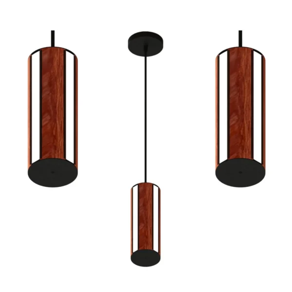 Pendente Led Tóquio 18w 2000lm Bivolt Madeira Maciça