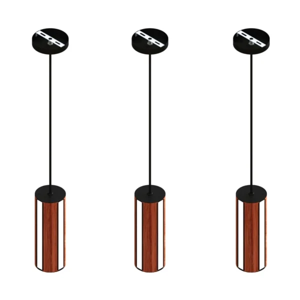 Pendente Led Tóquio 18w 2000lm Bivolt Madeira Maciça - Imagem 5