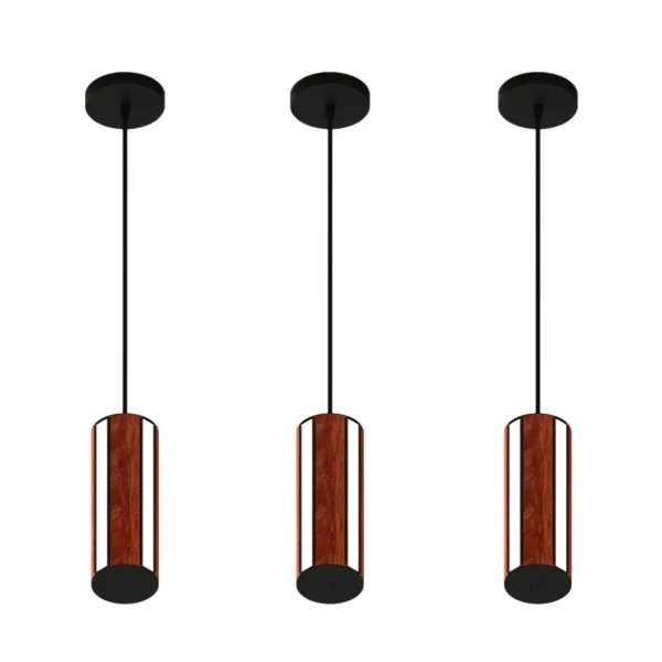 Pendente Led Tóquio 18w 2000lm Bivolt Madeira Maciça - Imagem 6