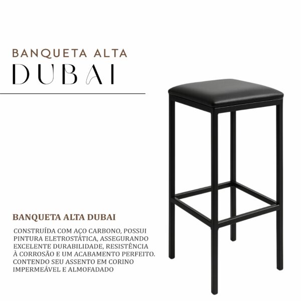 Banqueta Alta Dubai - Imagem 2