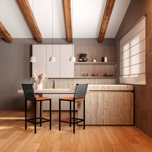Banqueta Elite Corda Náutica Cinza - Imagem 6