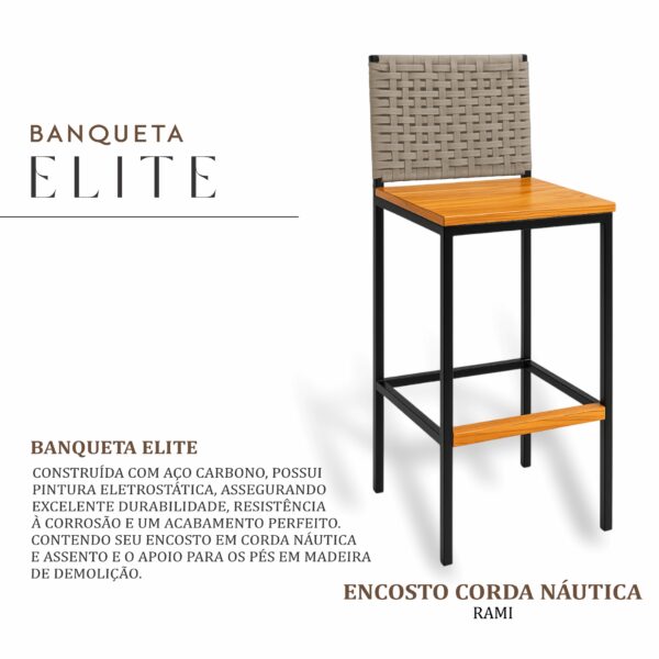 Banqueta Elite Corda Náutica Rami - Imagem 2