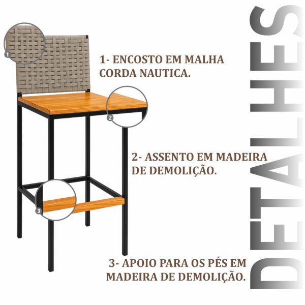 Banqueta Elite Corda Náutica Rami - Imagem 4