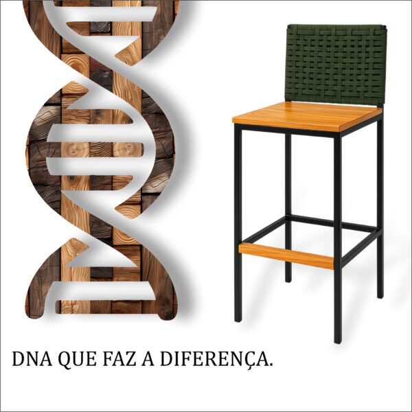 Banqueta Elite Corda Náutica Verde Militar - Imagem 5
