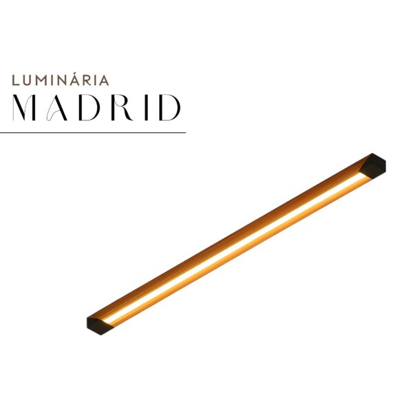 Luminária Madrid Led Tubular de Madeira Maciça Rústica de Demolição