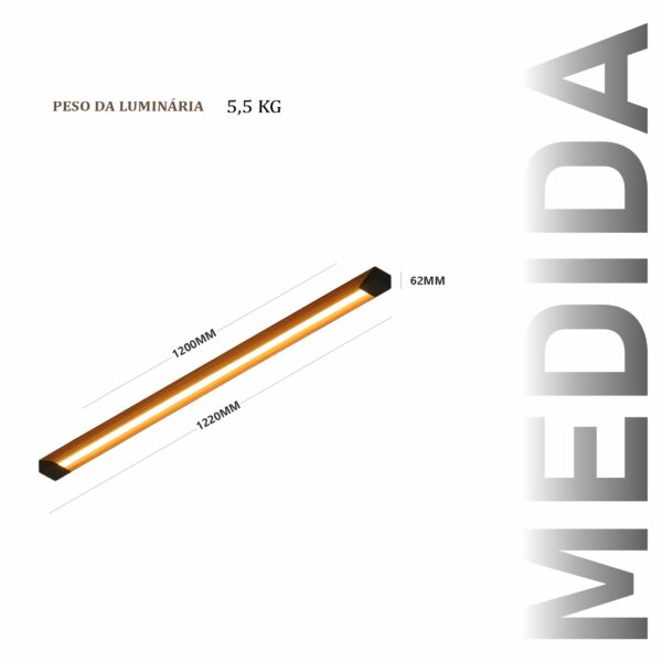 Luminária Madrid Led Tubular - Imagem 3