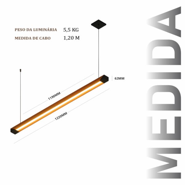 Pendente Madrid Led Tubular - Imagem 3