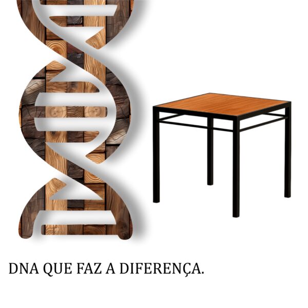 Mesa Sofia de Aço com Madeira Maciça Rústica de Demolição - Imagem 5