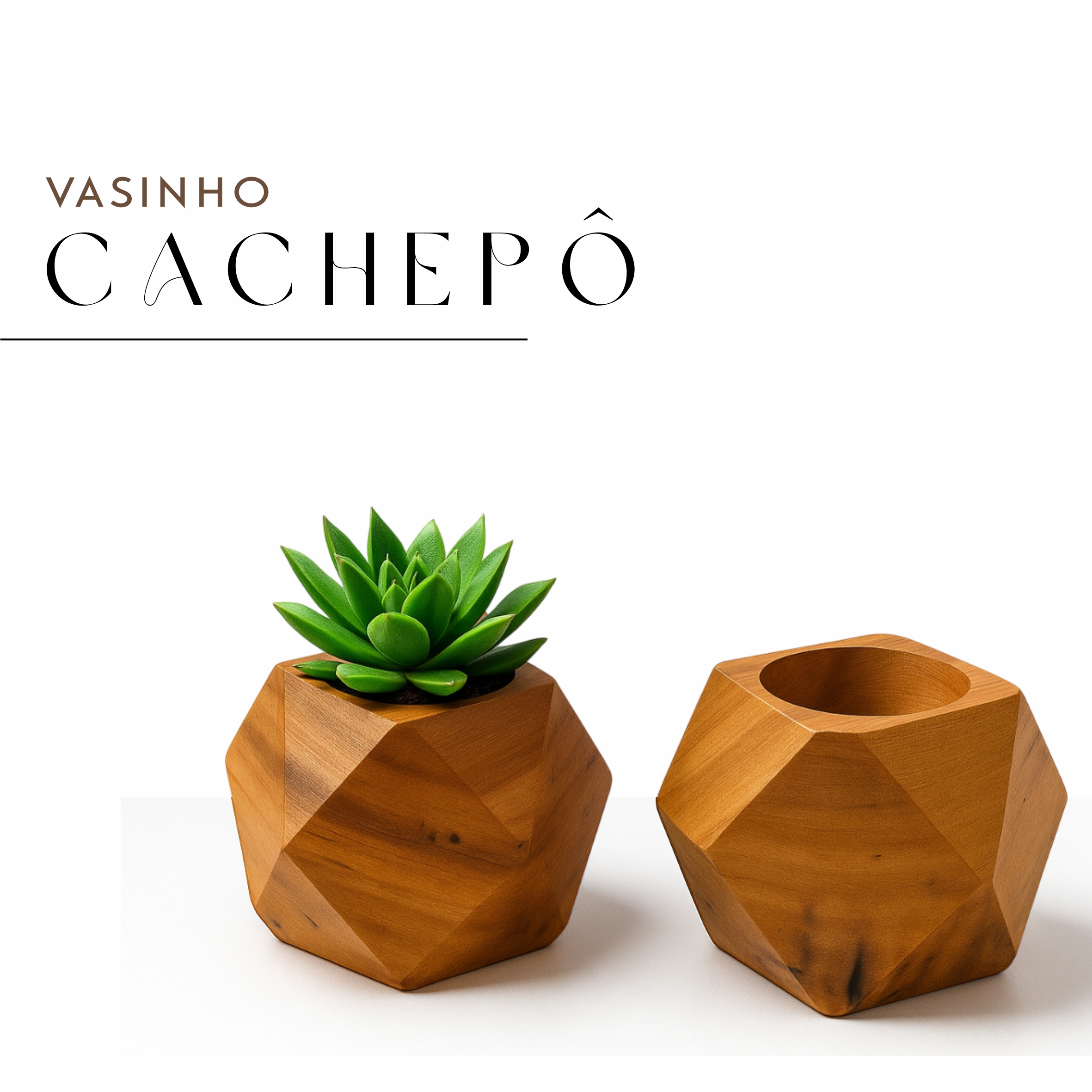 Vasinho Cachepô de Madeira de Demolição