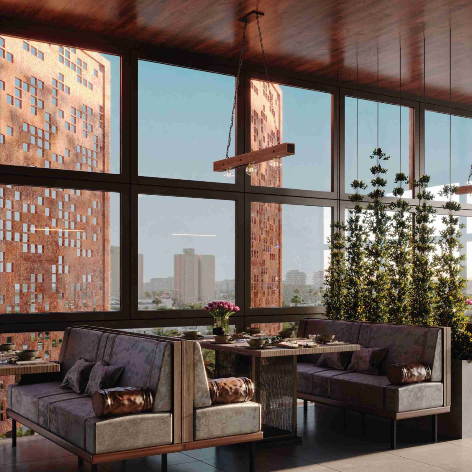 Pendente Ouro 3 Lâmpadas Rosca E27 de Madeira Maciça Rústica de Demolição