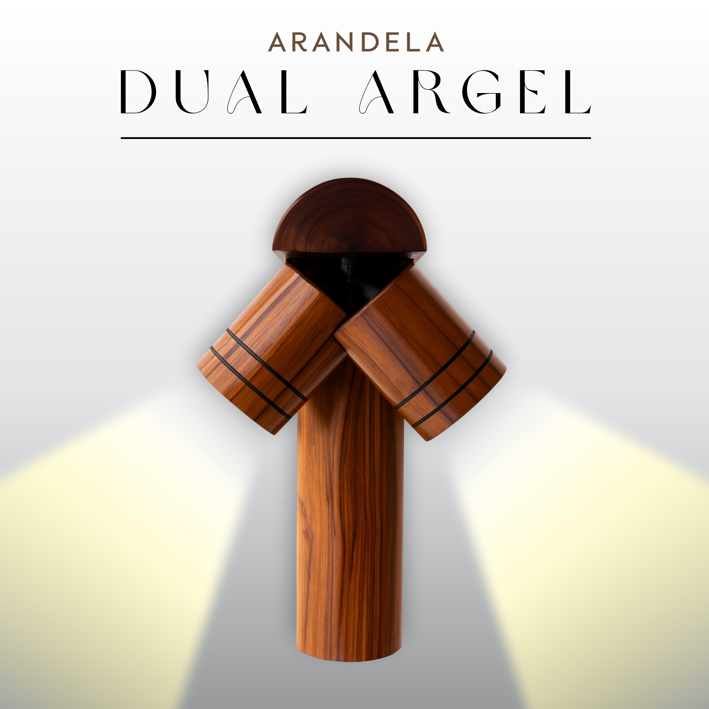 Arandela Dual Argel com Spot 2x7W 700LM BIV 3000K Madeira Maciça Rústica de Demolição