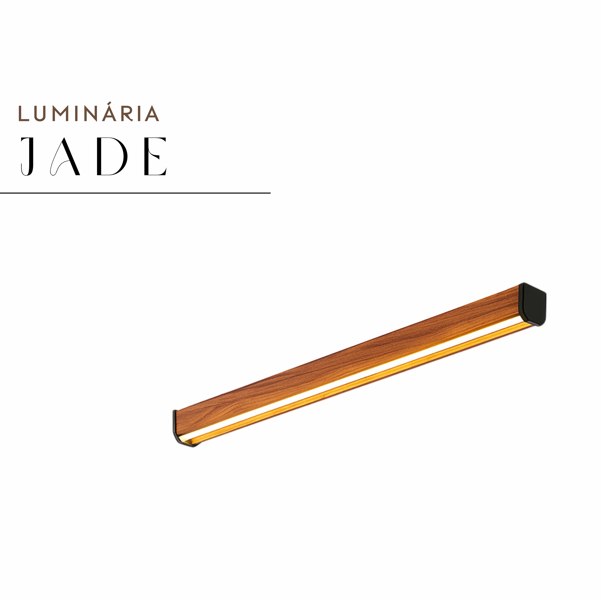 Luminária Led Jade 36w 4000lm Bivolt de Madeira Maciça Rústica de Demolição