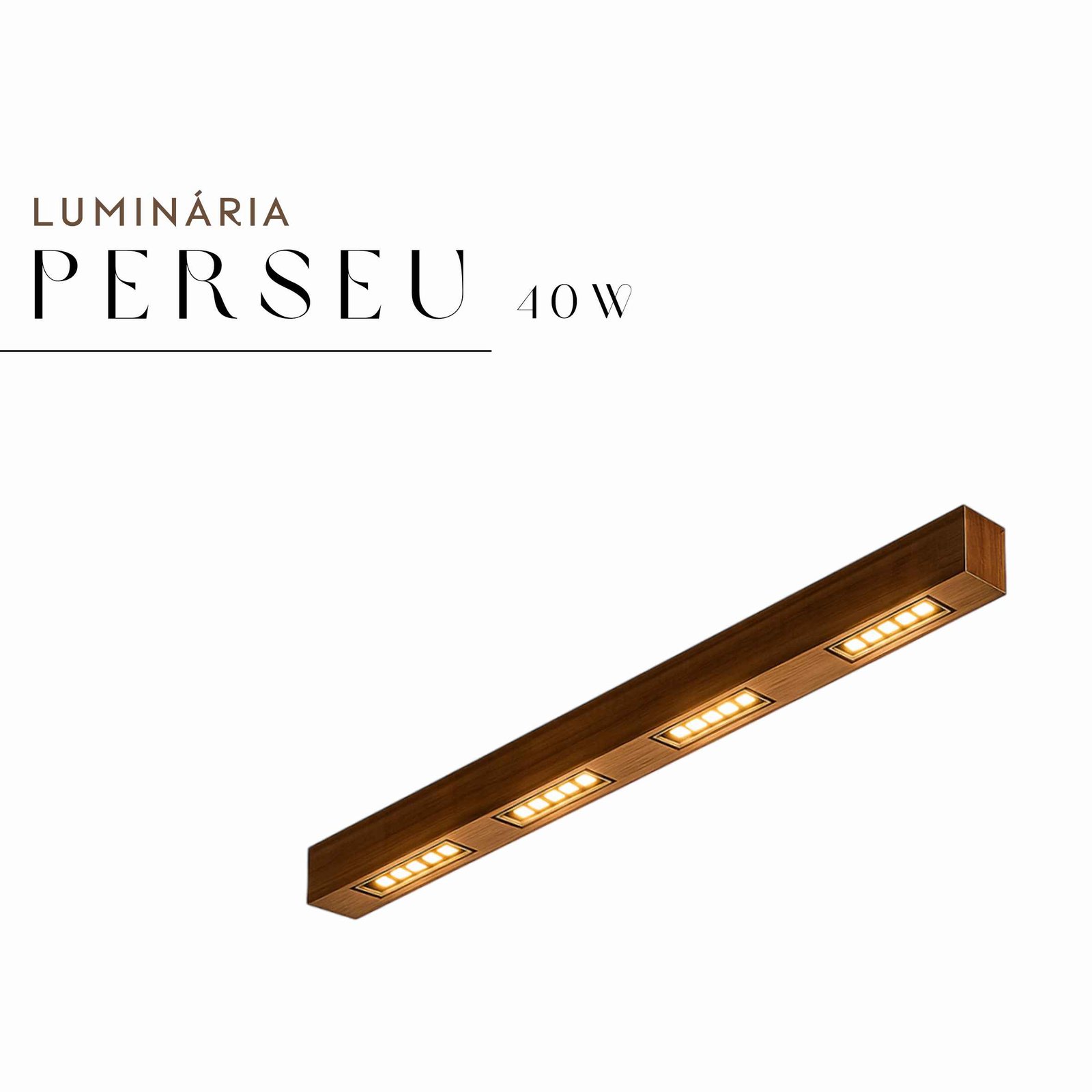 Luminária Perseu 40w Bivolt de Madeira Maciça Rústica de Demolição