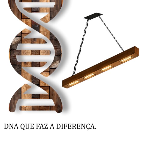 Pendente Perseu Corrente 40w Bivolt de Madeira Maciça Rústica de Demolição - Imagem 5