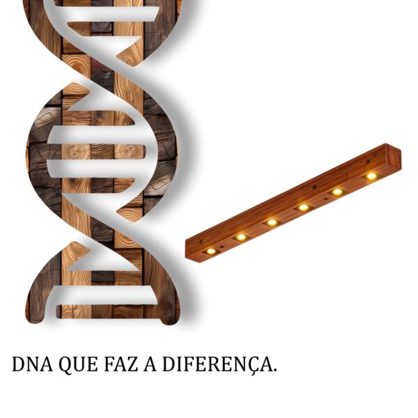 Luminária Perseu 12w Bivolt de Madeira Maciça Rústica de Demolição - Imagem 5
