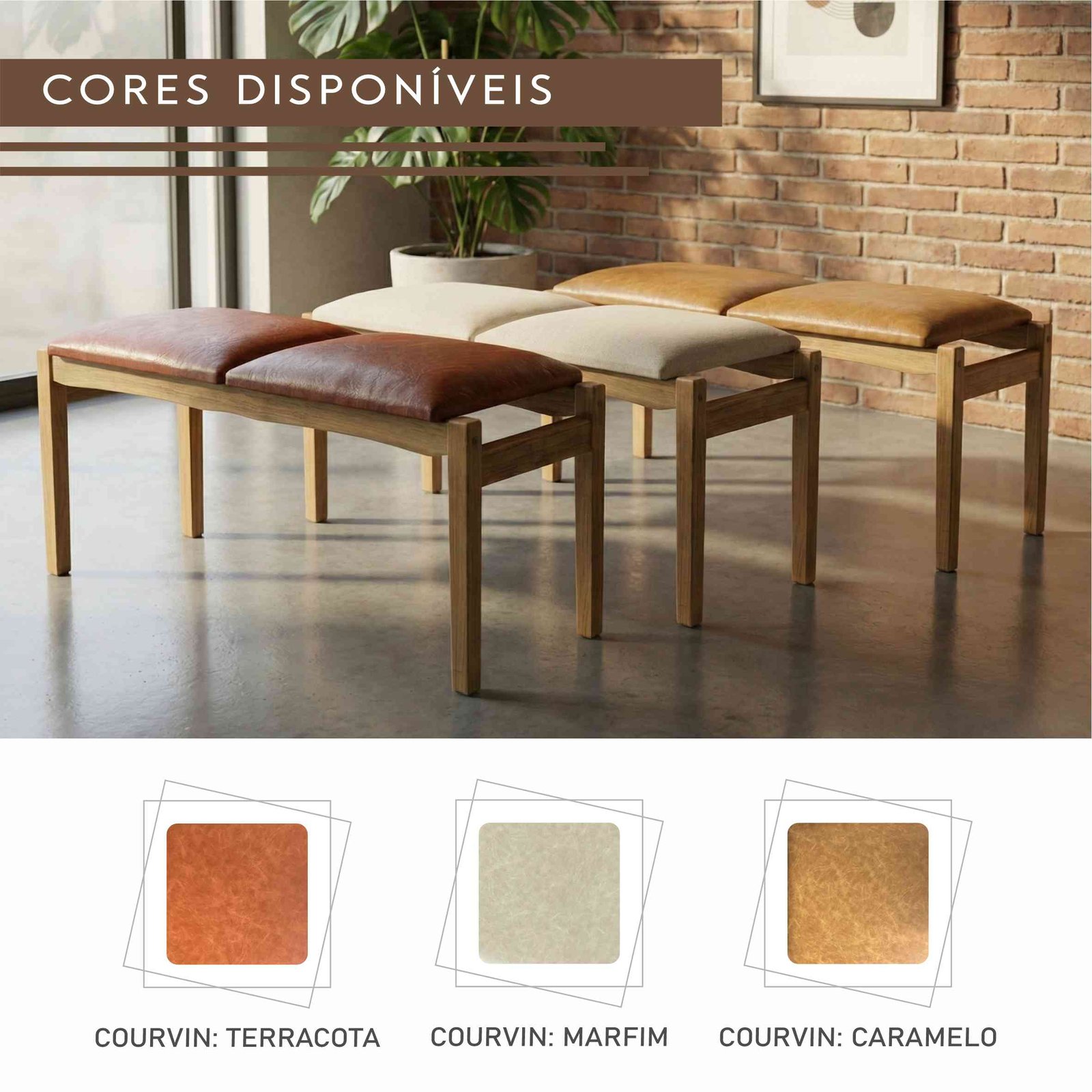 Banco Paris de 2 Lugares de Courvin e Madeira Maciça de Demolição