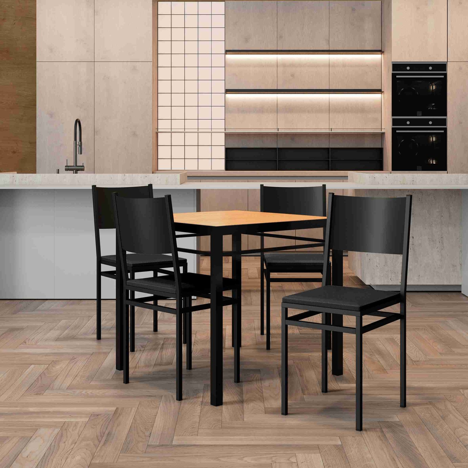 Cadeira Beirute em Aço com pintura Eletrostática Assento em Corino - Imagem 8