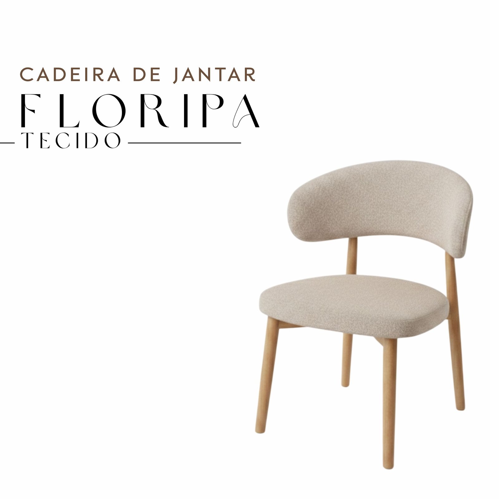 Cadeira de Jantar Floripa em Madeira de Demolição e Tecido