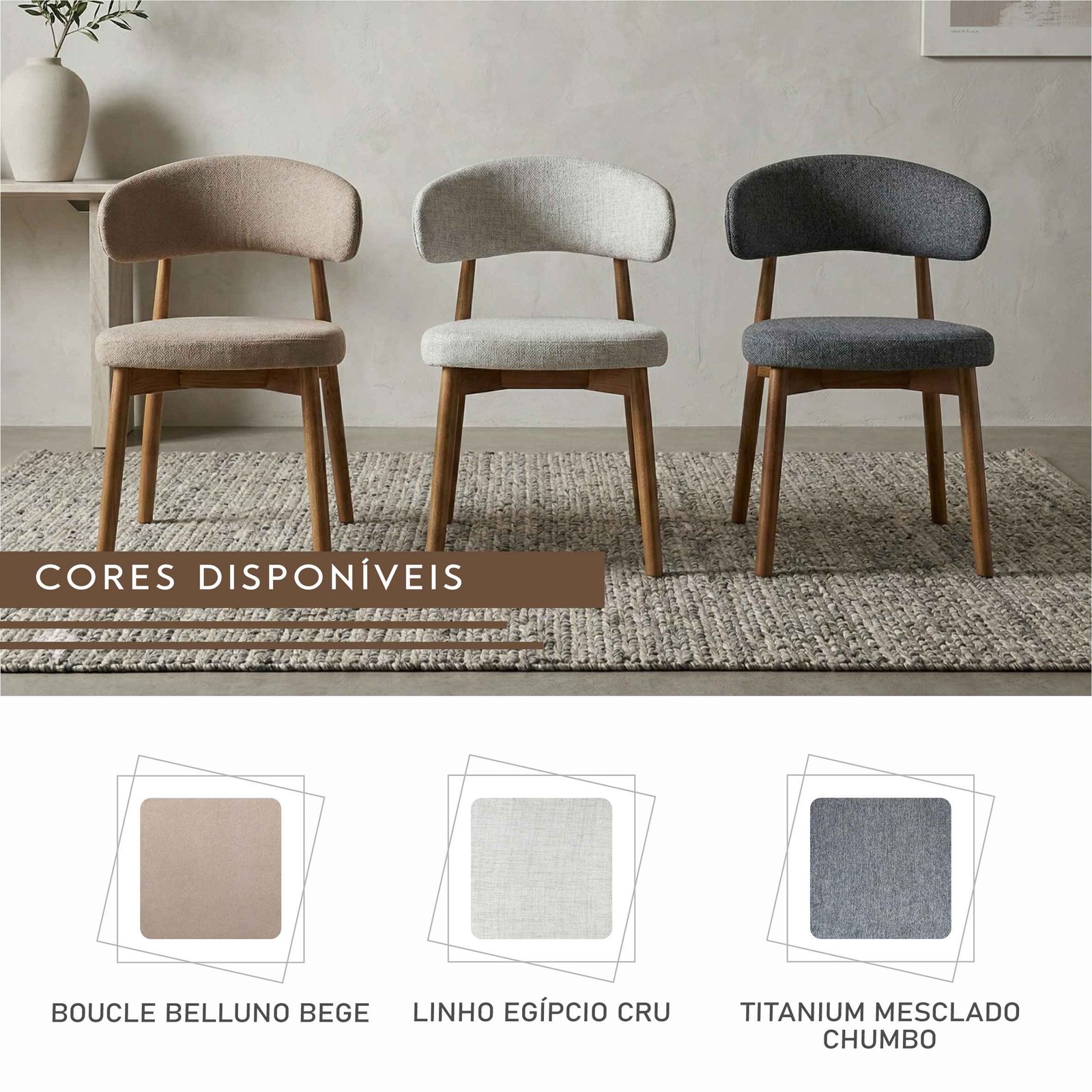 Cadeira de Jantar Floripa em Madeira de Demolição e Tecido