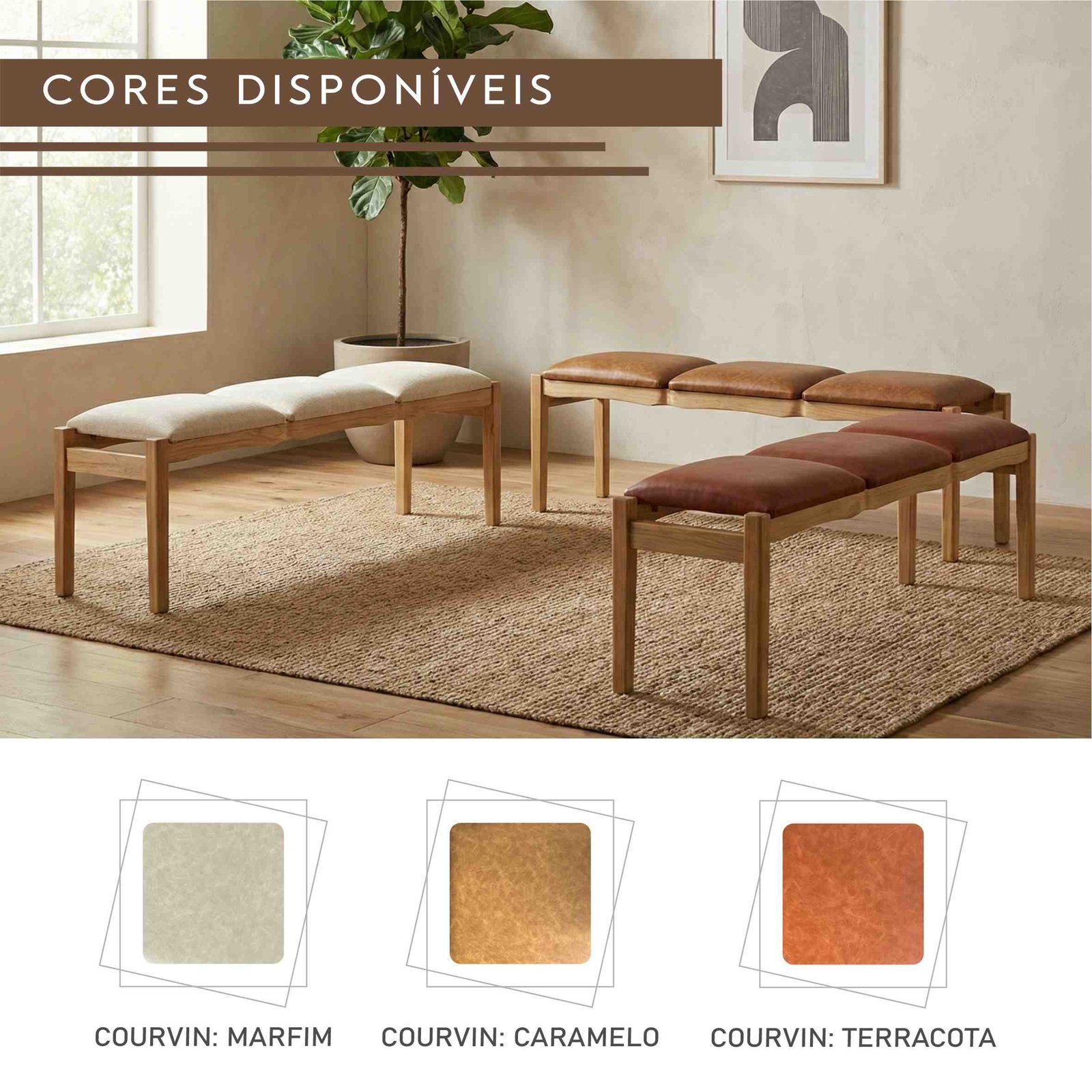 Banco Paris de 3 Lugares de Courvin e Madeira Maciça de Demolição