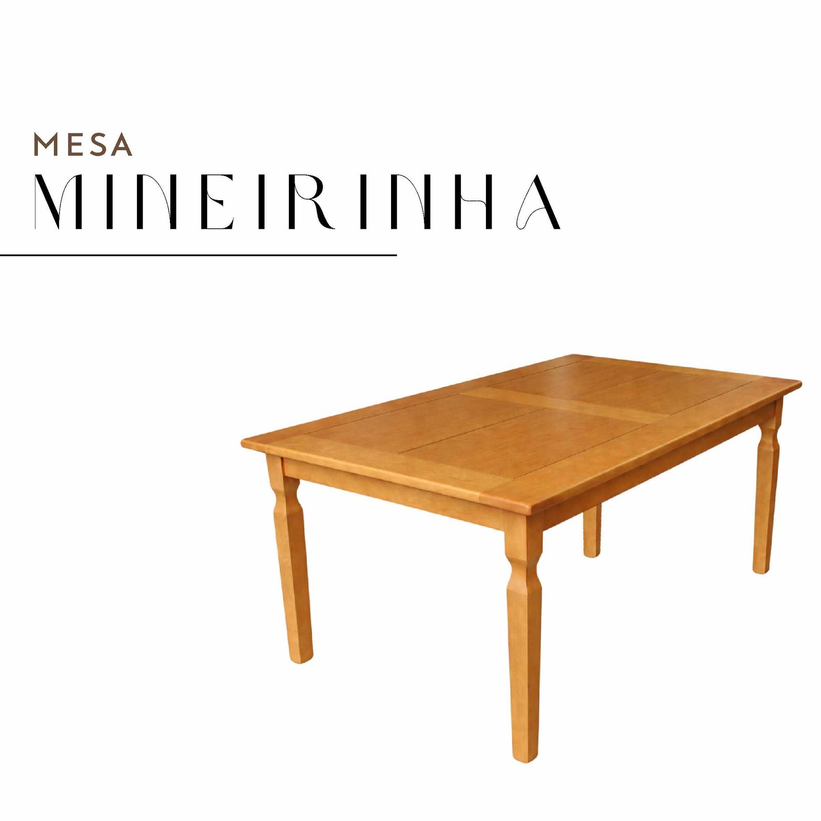 Mesa Mineirinha de 160cm de Madeira Maciça Rústica de Demolição